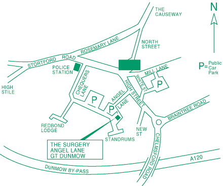 map of the practice location
